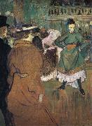 Henri  Toulouse-Lautrec Le Depart du Qua drille au Moulin Rouge oil on canvas